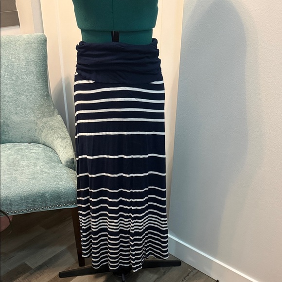 INC International Concepts Dresses & Skirts - INC International Concepts Navy and White Maxi Skirt